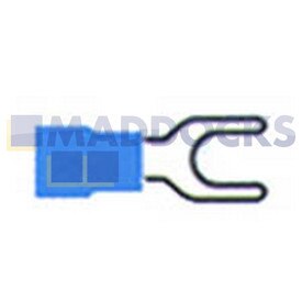 Connettore a forcella blu universale (4 mm, confezione da 100)
