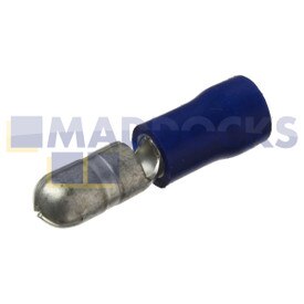 Connettore a proiettile maschio blu universale (5 mm, confezione da 100)