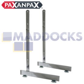 Universal Paxanpax Retail Display Gridwall cromato gambe rettangolari a "L" dotate di piedini per pannello rack 56-AM-40 (confezione da 2)