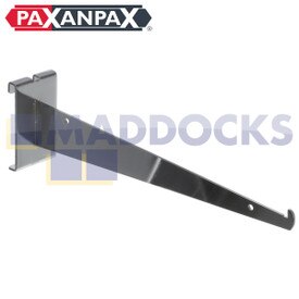 Staffa per braccio cromata universale per display al dettaglio Paxanpax per espositore per prodotti 'Durashelf' bianco 56-AM-48 (12 "/ 30 cm)