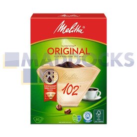 Carta filtro caffè originale Melitta 102 marrone (confezione da 80)