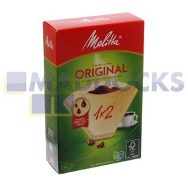 Originali originali Melitta Original 1x2 filtri per caffè tipo Aromapor (confezione da 80)