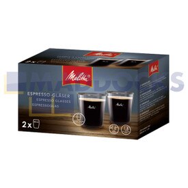 Genuine Original Melitta Double Wall Glass Espresso (confezione da 2, 80 ml)