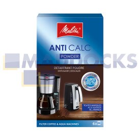 Polvere decalcificante originale Melitta 'Anti-Calc' per macchine da caffè e bollitori (6x20g)