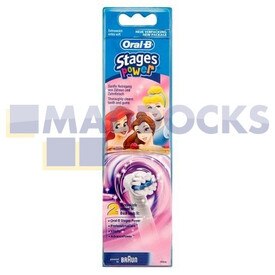 Genuine Original Oral B EB10 Stages Power Kids Disney Princess Brush Heads (Pack of 2)