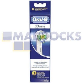 Genuine Original Oral B EB18 3D White Brush Heads (Pack of 2)