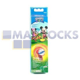 Genuine Original Oral B EB10 Stages Power Kids Mickey Mouse Brush Heads (Pack of 3)