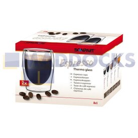 Bicchieri espresso compatibili 8 cl (confezione da 2)