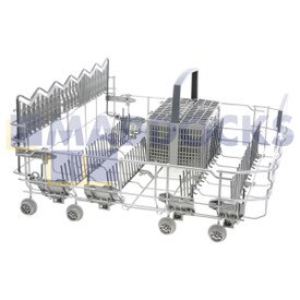 Cestello inferiore lavastoviglie originale Bosch S55E53X0, SGS53E92 con ruote