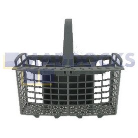 No Longer Available. Order 68-SM-06 [Universal Ariston AFA, LSV; Creda IDI, IDV; Hotpoint BFI, BFV, DW; Indesit DI, DV, IDL Series Universal White Plastic 8-Compartment Cutlery Basket with Handle]