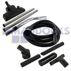 Kit strumento compatibile Deluxe Eco Vac Numatic "stile AS1" con tubo flessibile di alta qualità da 2,5 m 32 mm - 38 mm, spazzola per polvere in crine di cavallo e innesto strumento pavimenti ad alta efficienza da 285 mm (32 mm)