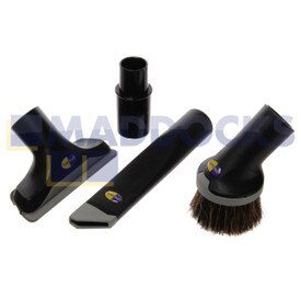 Spazzola per spolverare universale deluxe per aspirapolvere, spazzola per tappezzeria e kit di accessori per fessure con protezione antigraffio (32 mm e 35 mm)