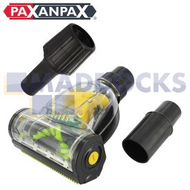 Mini Spazzola Turbo Portatile Nera Universale Vario-Fitting con Spazzola per Animali Rimovibile