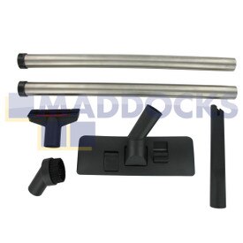 Kit innesto pavimenti plastica nero aspirapolvere universale e accessori strumento con tubi con asta ad estensione in metallo (32 mm)