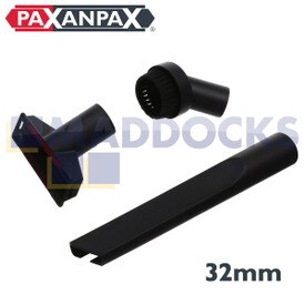 Kit di accessori per utensili in plastica nera per aspirapolvere universale (32 mm)