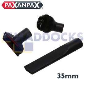 Kit Accessori Universale per Aspirapolvere in Plastica Nera (35mm)