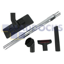 Aspirapolvere universale Ugello per pavimenti in plastica nera e kit di accessori per attrezzi con tubo di prolunga telescopica (35 mm)