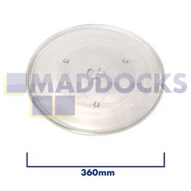 Piastra girevole universale per microonde con 6 fissaggi (360 mm)