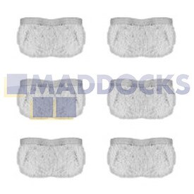 Genuine Original Polti Vaporetto Series Steam Cleaner Washable Cotton Sockettes (Pack of 6)